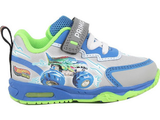 Primigi Hot Wheels Monster Παιδικά Sneakers με Φωτάκια Royal Blue Lime Γκρι 2470200