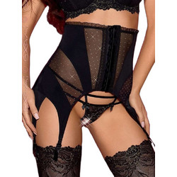 Axami Ζαρτιέρες See Through Μαύρες V-588