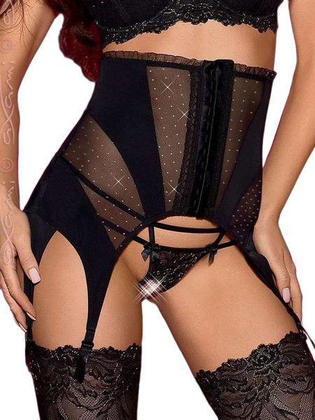 Axami Ζαρτιέρες See Through Μαύρες V-588