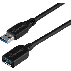 MediaRange MRCS241 Καλώδιο USB-A Male 3.0 to USB-A Female 5m Black