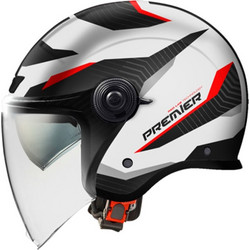 Premier City Fly Evo DCA FA8 White Black Red Κράνος Μηχανής Jet 1400gr