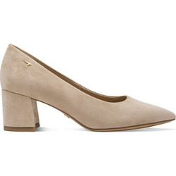 Tamaris Γόβες Suede με Χοντρό Χαμηλό Τακούνι Εκρού 1-22413-47-418