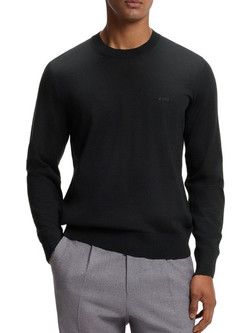 Hugo Boss Ανδρική Πλεκτή Μπλούζα Μαύρη 50571914-001