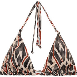 Minerva Bikini Top Τριγωνάκι Μπεζ Ανθρακί 90-9535D