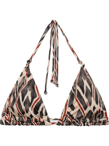 Minerva Bikini Top Τριγωνάκι Μπεζ Ανθρακί 90-9535D