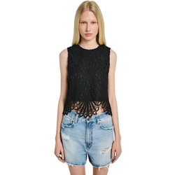 Staff Wella Γυναικείο Καλοκαιρινό Crop Top Μαύρο 63-408.055.N0090