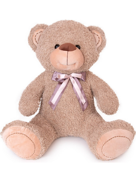 Amek Toys Αρκούδος Καφέ με Λιλά Κορδέλα 50cm 073131