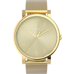 Timex Γυναικείο Ρολόι με Χρυσό Μεταλλικό Μπρασελέ 0194366493214