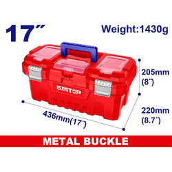 Emtop EPBX1702 Βαλίτσα Εργαλείων Πλαστική Μ43.6xΠ22xΥ20.5cm