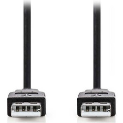 Nedis CCGB60000BK20 Καλώδιο USB-A Male 2.0 to USB-A Male 2m Black