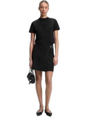 Hugo Boss Μίνι Φούστα Υφασμάτινη Ψηλόμεση Μαύρη 50564193