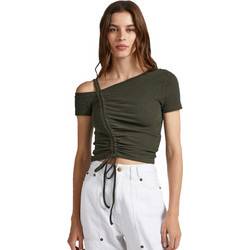 Pepe Jeans Alexa Γυναικείο Καλοκαιρινό Crop Lingerie Top Βαμβακερό Χακί PL505572-728