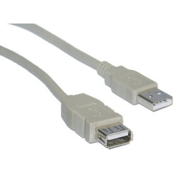 30630A Καλώδιο USB-A Male 2.0 to USB-A Female 3m Grey