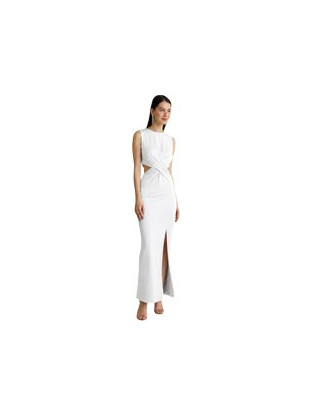 MY Tiffany Wearables Maxi Καλοκαιρινό Φόρεμα για Γάμο / Βάπτιση Λευκό S23T1278