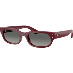 Ray-Ban RB2236 689971 Γυαλιά Ηλίου Τετράγωνα Κοκάλινα Κόκκινο με Μαύρο Φακό