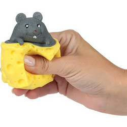 Premium Τυρί με Ποντίκι Squishy Κίτρινο