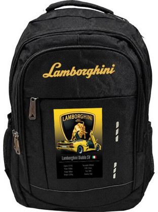 Takeposition Lamborghini Σχολική Τσάντα Πλάτης Δημοτικού Μαύρη 978-9123