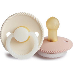 Frigg Rope Πιπίλες Καουτσούκ Νυκτός 0-6m Blush Night Cream Night 2τμχ