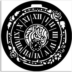 Stamperia Στένσιλ Σχέδια House of Roses Clock 12x12cm KSTDS350