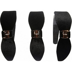 RO Accessories Στέκα Μαλλιών από Δερματίνη Μαύρη C52332