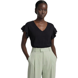 Helmi Γυναικείο Καλοκαιρινό Crop Top Πλεκτό Μαύρο 57-12-022