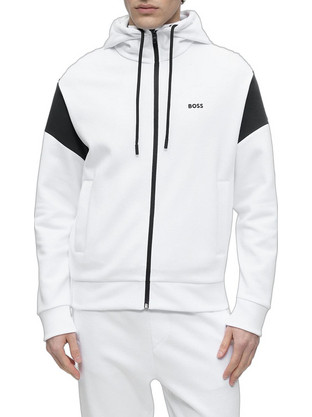 Hugo Boss SW_Union Saggy 10280476 01 Ανδρική Ζακέτα Λευκή 50563287-100