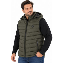 Double Αμάνικο Ανδρικό Μπουφάν Χειμωνιάτικο Puffer Χακί SMJK-2104