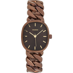 Oozoo Timepieces Γυναικείο Ρολόι με Καφέ Μεταλλικό Μπρασελέ C11716