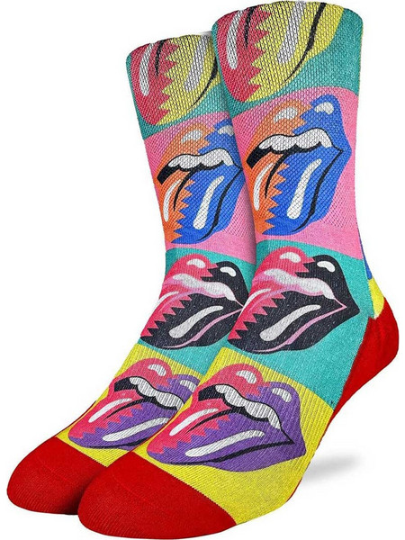 Good Luck Sock The Rolling Stones Hot Lips Ανδρικές Κάλτσες Ψηλές με Σχέδια Πολύχρωμες GLS-4413