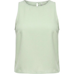 24colours Γυναικείο Καλοκαιρινό Crop Top Βαμβακερό Πράσινο Mint 12515A