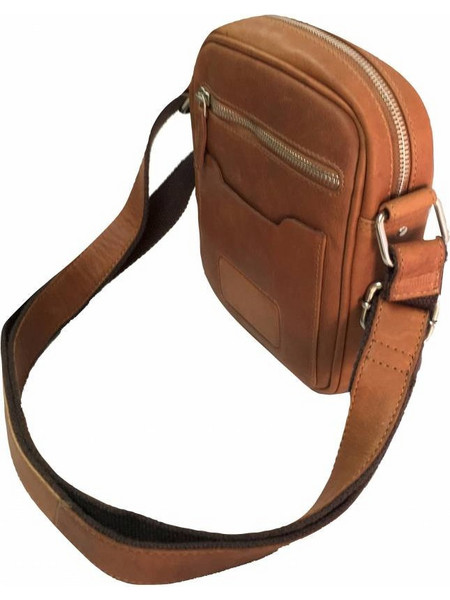 DomLeathers Δερμάτινη Ανδρική Τσάντα Ώμου / Χιαστί Rusted DML-20