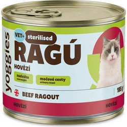 Yoggies Vet+ Sterilised with Beef Ragout 185gr
