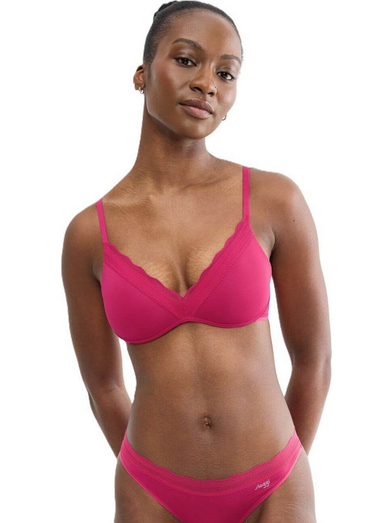 Sloggi Go Blush Σουτιέν Push Up με Μπανέλα Φούξια 10228626-00NW