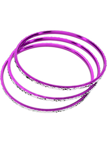 Novita Gloss Chic Σετ Γυναικεία Βραχιόλια Βέργες Μωβ 2075-2 3τμχ