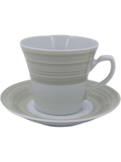 Cryspo Trio Pinelies Φλιτζάνι Cappuccino Latte & Τσαγιού Πορσελάνης Μπεζ 250ml 24.471.16