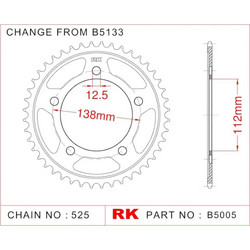RK Γρανάζι Κίνησης Μπροστά 16T για Honda CB 600F Hornet '07-'13 / CBR 600RR '07-'16 / Africa Twin CRF1000L '16