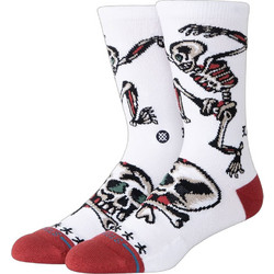 Stance Skeleton Ανδρικές Κάλτσες Ψηλές με Σχέδια Λευκές A555C26SKE-WHT