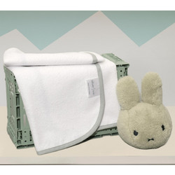 Baby Oliver Des 513 Αδιάβροχο Σελτεδάκι Αλλαξιέρας Μωρού 100% Βαμβακερό Λευκό Γκρι 40x60cm