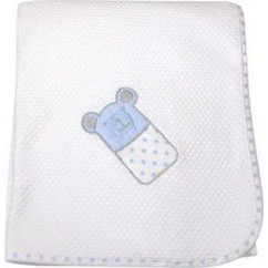 Baby Star Tiny Friends Αδιάβροχο Σελτεδάκι Αλλαξιέρας Μωρού 100% Βαμβακερό Πετσετέ Γαλάζιο 60x80cm