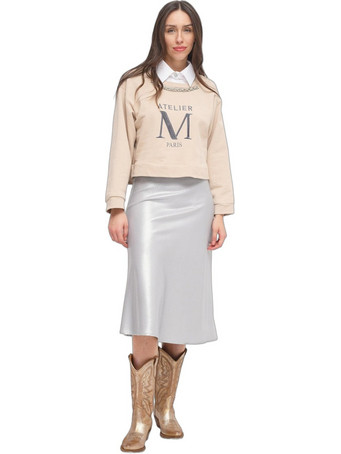 Maryley Midi Φούστα Ασημί