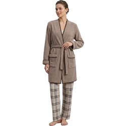 Harmony Γυναικεία Ρόμπα Χειμωνιάτικη Fleece Μπεζ 411701