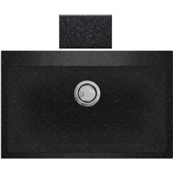 Crown Quadra Q-87 Ένθετος Νεροχύτης Γρανίτη Ματ Black 86x50cm 6787170