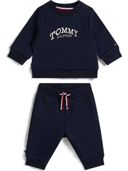 Tommy Hilfiger Βρεφικό Σετ Φόρμας Χειμωνιάτικο Navy Μπλε KN0KN02162-C1G