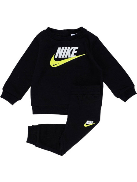 Nike Βρεφικό Σετ Φόρμας Χειμωνιάτικο Μαύρο Κίτρινο 66M394-023