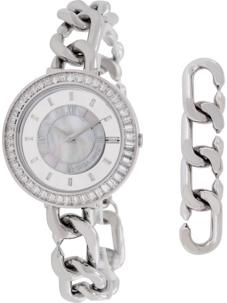Ciga Design Sparkle Γυναικείο Ρολόι με Ασημί Μεταλλικό Μπρασελέ D022-SIWH-3SS