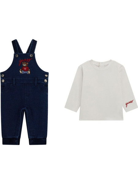 Guess Βρεφικό Σετ για Αγόρι Χειμωνιάτικο Λευκό Navy Μπλε I5YG10K6YW1-G011