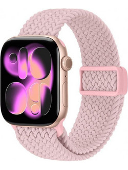 Crong Wave Braided Λουράκι Υφασμάτινο Pink (Apple Watch 38 / 40 / 41mm)