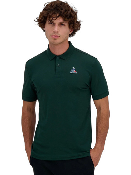 Le Coq Sportif Ανδρική Μπλούζα Polo Κοντομάνικη Χακί 2510016