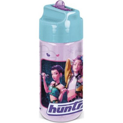Stor K-Pop Παιδικό Παγούρι Πλαστικό BPA Free με Καλαμάκι Ροζ Γαλάζιο 430ml