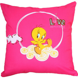 Viopros Tweety 10 Παιδικό Διακοσμητικό Μαξιλάρι 100% Βαμβάκι Φούξια 40x40cm